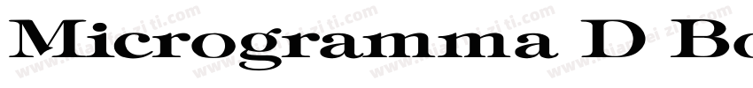 Microgramma D BoldEx字体转换